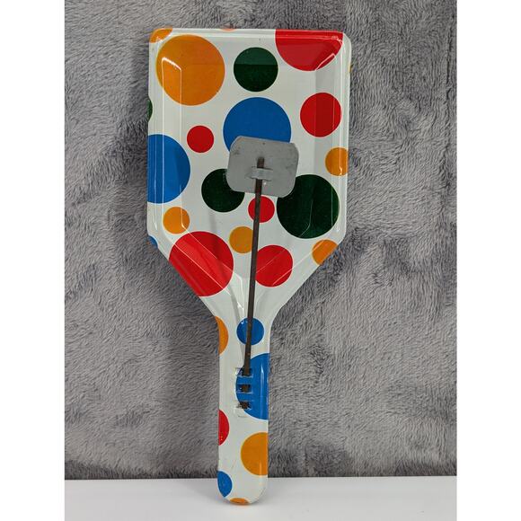 Vintage Polka Dot Noise Maker Party Clapper Metal Tin 7" - Picture 1 of 5